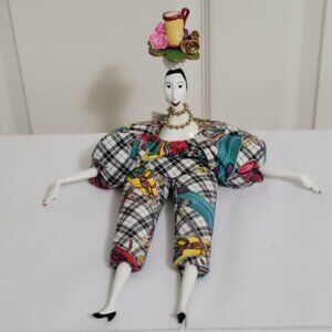 Poupees by Isabelle Porcelain Doll Fashion Diva GOLF BALL Themed Headdress Rare